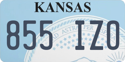 KS license plate 855IZO