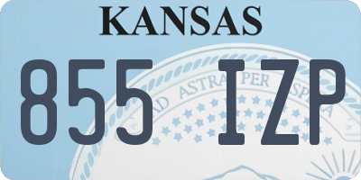KS license plate 855IZP