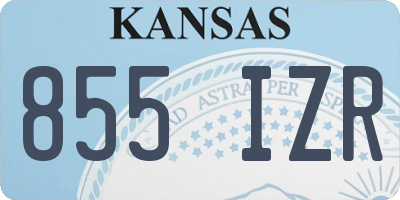KS license plate 855IZR