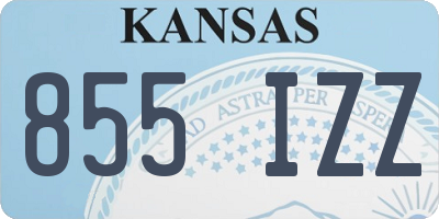KS license plate 855IZZ