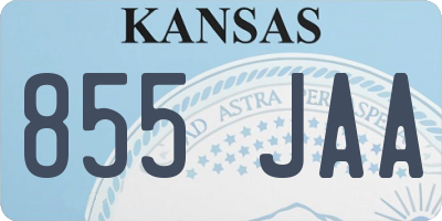 KS license plate 855JAA