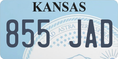 KS license plate 855JAD