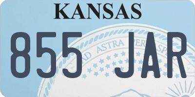 KS license plate 855JAR