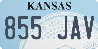 KS license plate 855JAV