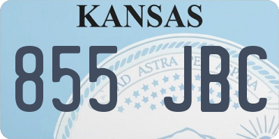 KS license plate 855JBC