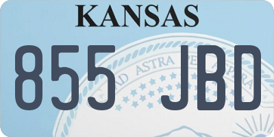 KS license plate 855JBD