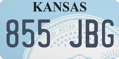 KS license plate 855JBG