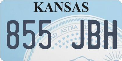 KS license plate 855JBH