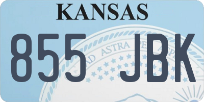 KS license plate 855JBK