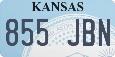 KS license plate 855JBN