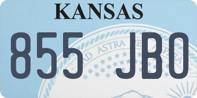 KS license plate 855JBO