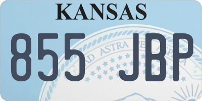 KS license plate 855JBP