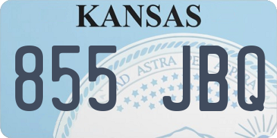 KS license plate 855JBQ