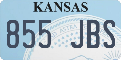 KS license plate 855JBS