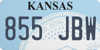 KS license plate 855JBW