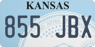 KS license plate 855JBX