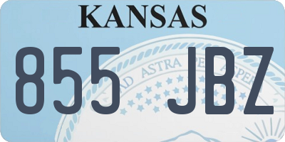KS license plate 855JBZ