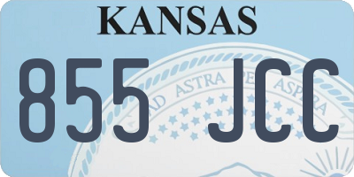 KS license plate 855JCC