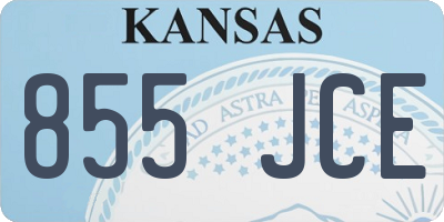 KS license plate 855JCE