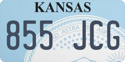 KS license plate 855JCG