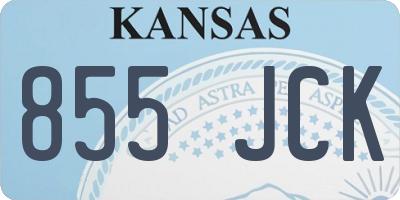 KS license plate 855JCK