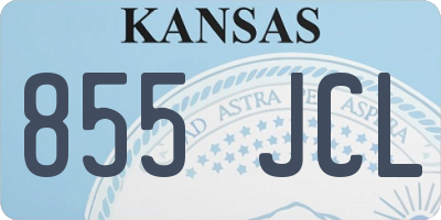 KS license plate 855JCL