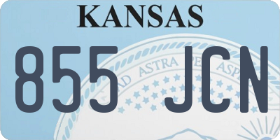 KS license plate 855JCN