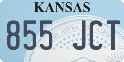 KS license plate 855JCT