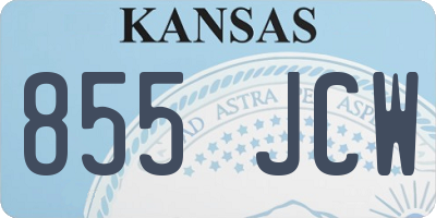 KS license plate 855JCW