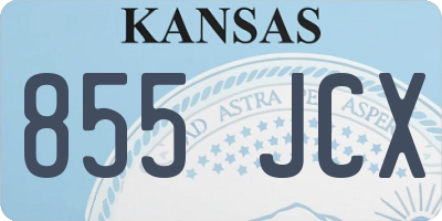 KS license plate 855JCX