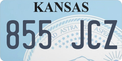 KS license plate 855JCZ