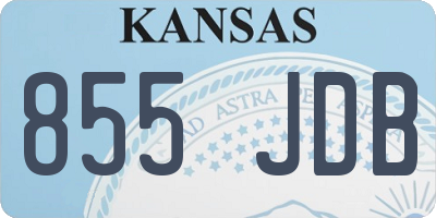 KS license plate 855JDB