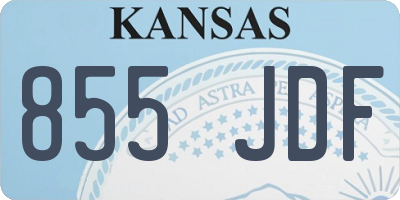 KS license plate 855JDF