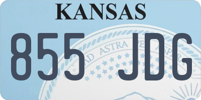 KS license plate 855JDG