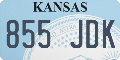 KS license plate 855JDK
