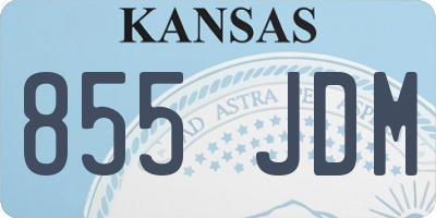 KS license plate 855JDM