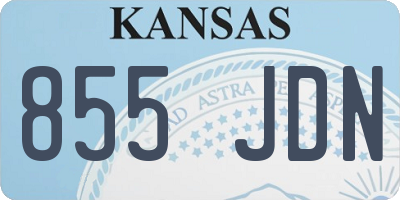 KS license plate 855JDN