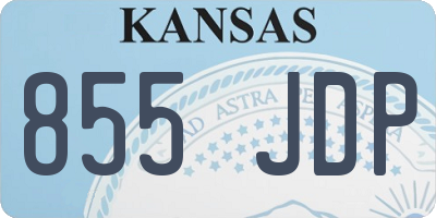 KS license plate 855JDP