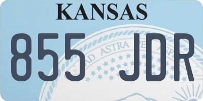 KS license plate 855JDR