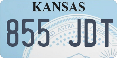 KS license plate 855JDT