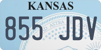 KS license plate 855JDV