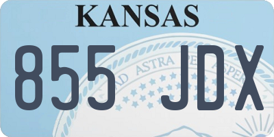 KS license plate 855JDX