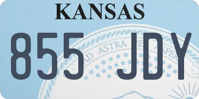 KS license plate 855JDY