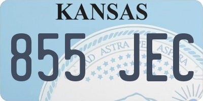 KS license plate 855JEC