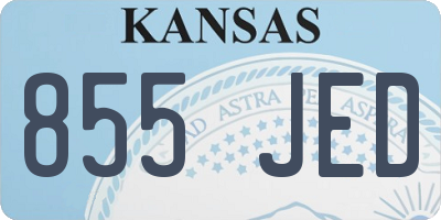 KS license plate 855JED