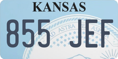 KS license plate 855JEF