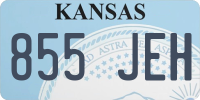 KS license plate 855JEH