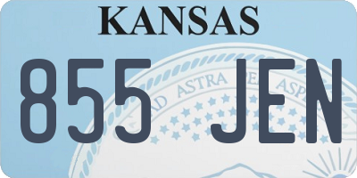 KS license plate 855JEN