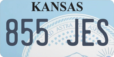 KS license plate 855JES