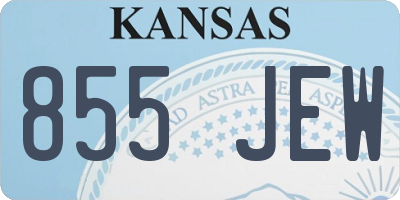 KS license plate 855JEW